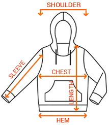 hoodie size chart