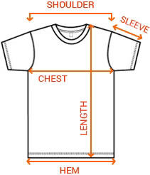 t shirt size chart