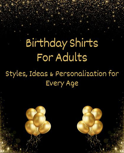 Birthday Shirts For Adults