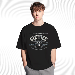 I Survived The Sixties Twice Built In 60s T Shirt